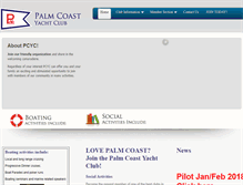 Tablet Screenshot of palmcoastyachtclub.com